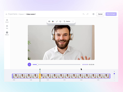 In-app video builder add after effects animation app builder calendar clean constructor custom flow inspiration motion graphics settings ui video web