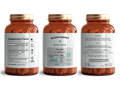 #Lastwork - Supplements Label - Modern and Refined brand branding graphic design labeldesign modernlabel packaging supplementlabel