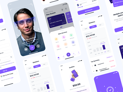 Netpay - Financial & Digital Wallet App charts design e wallet finance financial funds menu mobile mobile app mobile design money pixlayer pop up scan tabs ui ui kit ui8 ux