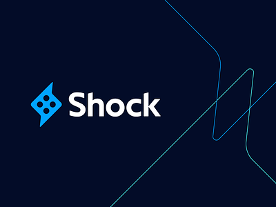 Shock - dice logo bolt branding casino casino logo crypto crypto logo dice dice logo gambling game gaming identity lightning logo logo designer mark modern s shock symbol