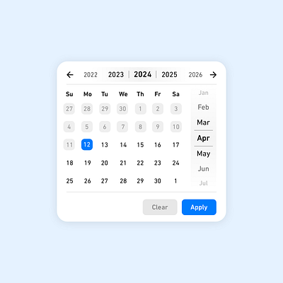 Calendar Concept Design calendar calendar design concept days months new concept new idea ui user experience years