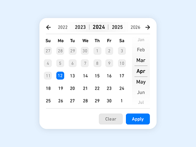 Calendar Concept Design calendar calendar design concept days months new concept new idea ui user experience years