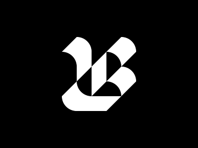 Letter B Geometric Logomark androaki b lettermark b logo b monogram black and white logo branding clothing brand logo futuristic logo geometric logo letter b letter b logo letter logo logo logo zbirka minimal logo
