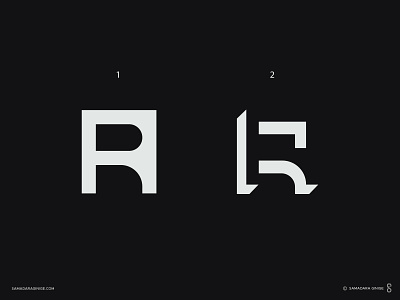 AR Monogram ar branding design letter logo mark minimal modern monogram negativespace samadaraginige simple