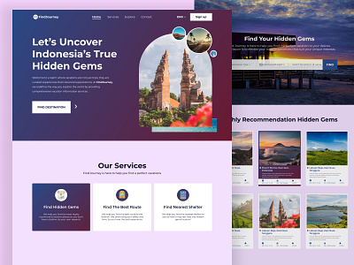 Tourist Information Website Design graphic design ui