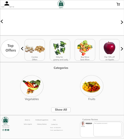 Agricts Website Design(Concept) adobe xd competition grocery website