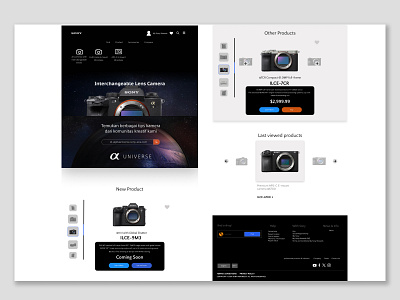 Redesign Web Sony Camera ui uidesign uidesigner uiuxdesign uiuxtrend ux webdesign webdesigner