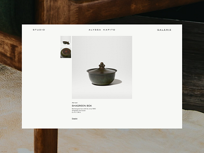 Alyssa Kapito - Product design desktop gallery interior minimal pot product type ui ux website white