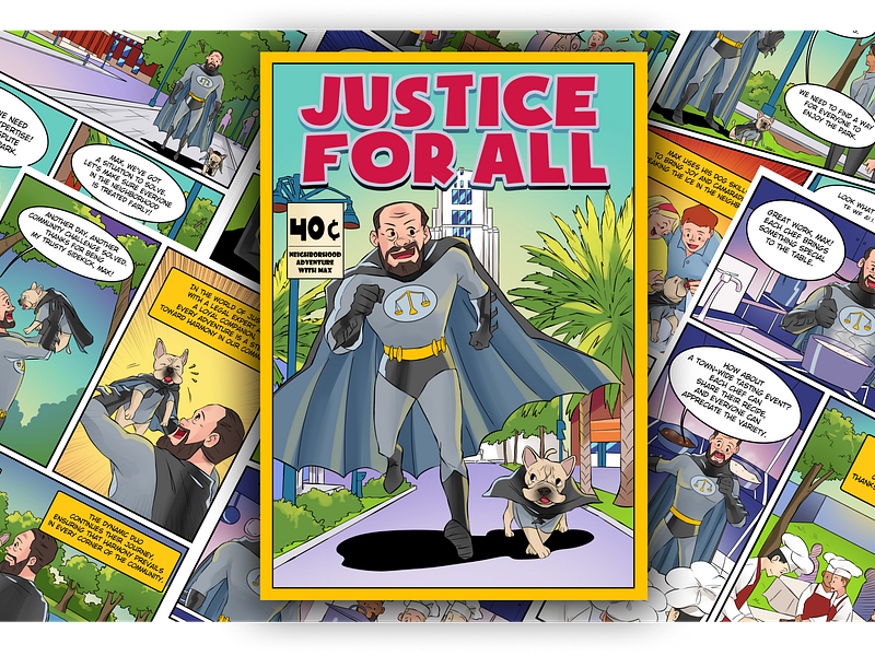 Justice For All Comic - Episode 4 artwork comic comicbook commission design illustration personalbranding storytelling