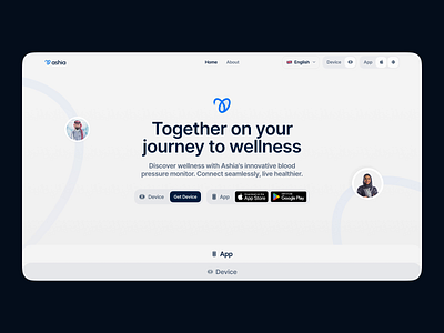 Ashia, a wellness journey. app calendar clean design desktop health landing landing page mobile page scroll significa ui ux web design website wellness