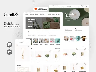 CandleX - An Elementor WordPress Theme design elementor elementor pro responsive website ui