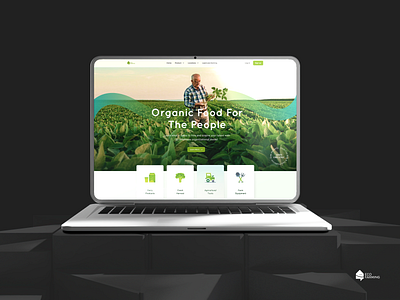 Eco Farming-Organic food for the people button clean eat eco ecommerce farming food fram fresh go green green health hero landing page learn nature social media testimonial ui white