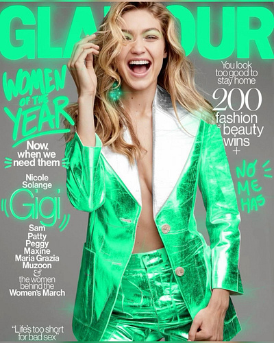 Gigi Hadid x Glamour magazine cover | Nomehas art director gigi hadid