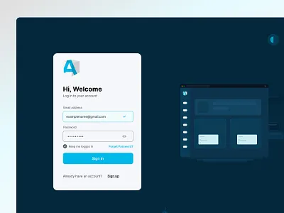 Log in - Web App create an account page digital marketing log in page log in ui marketing agency sign in page visual design web web app web app log in webdesign