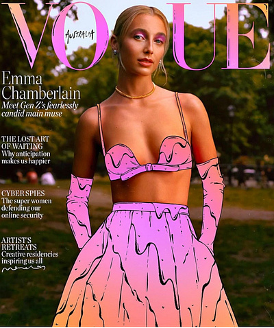Emma Chamberlain x Vogue Australia | Magazine Cover | Nomehas art director australia emma chamberlain vogue