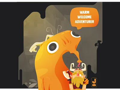 Warm Welcome Bro | Board Game Illustration 2d children book illustration vector