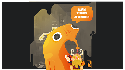 Warm Welcome Bro | Board Game Illustration 2d children book illustration vector