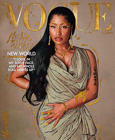Nicki Minaj x Vogue Magazine Cover | Nomehas art director diseño minaj nicki nicky vogue