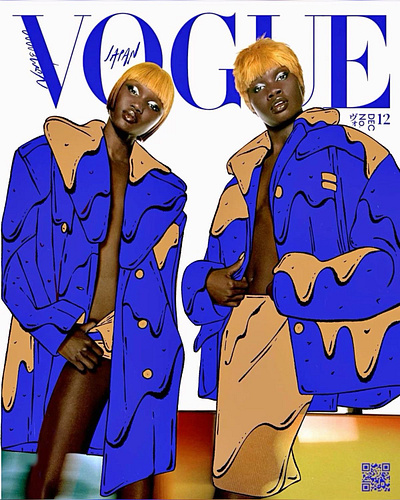 Vogue Japan x Nomehas | Fashion Magazine Cover art director artistic blue japan orange vogue