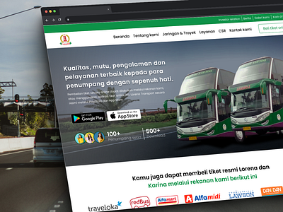 Transportation Landing Page | Lorena Transport 3d animation branding graphic design landingpage motion graphics ui