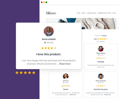 Ratings & reviews b2b productdesign saas ui ux