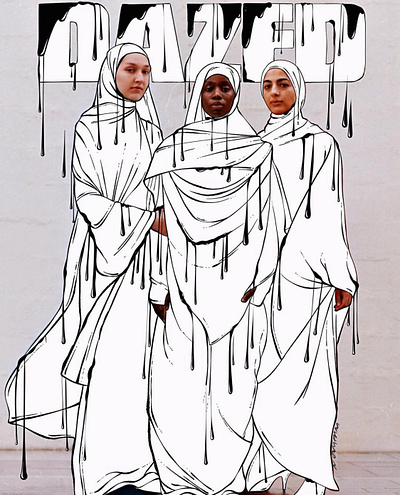 Dazed Magazine Cover x Nomehas art director dazed white