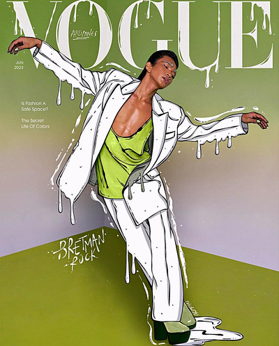 Bretman Rock x Vogue Philippines | Magazine Cover | Nomehas art director bretman graphic design green rock vogue