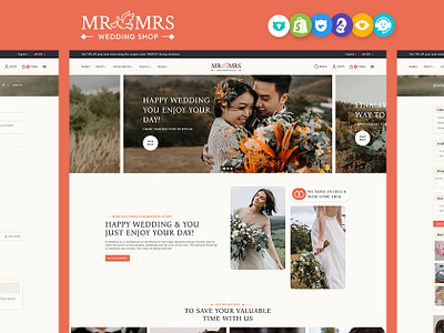 Mr&Mrs – Wedding Studio & Apparel – eCommerce Responsive Theme apparel boutique clean couple crafted design ecommerce fashion gifts illustration jewelry minimal opencart prestashop shopify templatetrip wedding wedding dress woocommerce wordpress