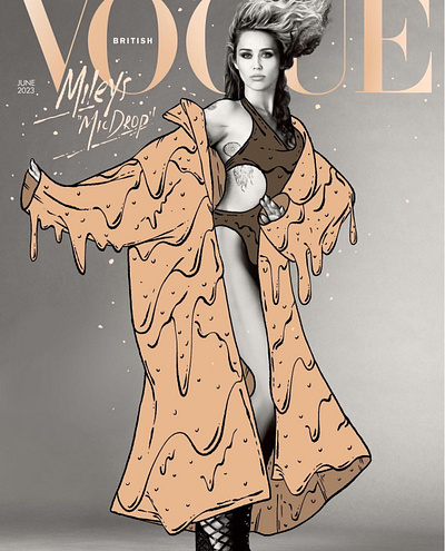 British Vogue x Miley Cyrus | Nomehas | Magazine Cover art director bw cyrus miley vogue