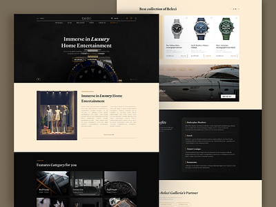 Luxury eCommerce branding design ui web web design