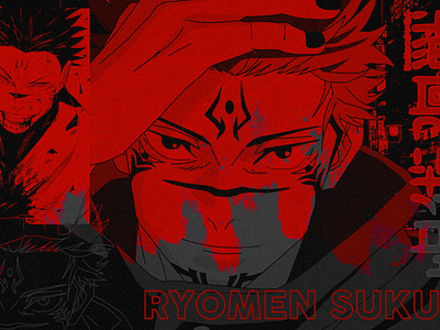 Ryomen Sukuna - Jujutsu Kaisen anime art digital art graphic design illustration jjk2 jujutsu kaisen ryomen sukuna sukuna