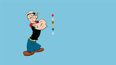 All time favorite character Popeye the Sailor adobe in animation branding graphic design ill illustration ui