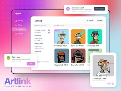 Artlink: NFT royalties that work design graphic design nft nft platform nfts ui ux design web app web application web design web ux