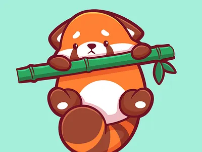 Adorable red panda kawaii red panda red panda cartoon