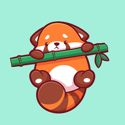 Adorable red panda kawaii red panda red panda cartoon