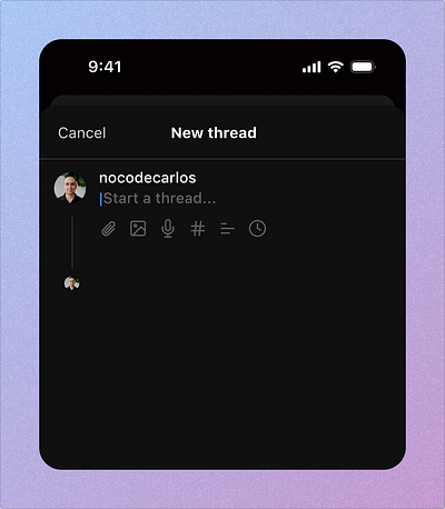 Threads But You Can Schedule Posts For Later app design ui