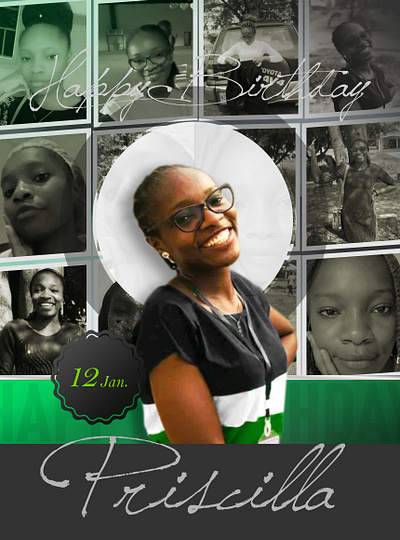 PhotoGrid birthday graphic design