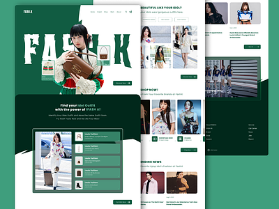 FASH.K Web UI Design fashion fashion web fashion web design korean kpop kpop fashion product design ui web design