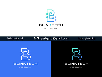 Modern initial letter b with digital technology wire link 3d animation graphic design logo modern logo motion graphics ui
