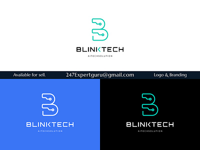 Modern simple initial letter b with digital technology wire link 3d animation graphic design logo modern logo motion graphics ui