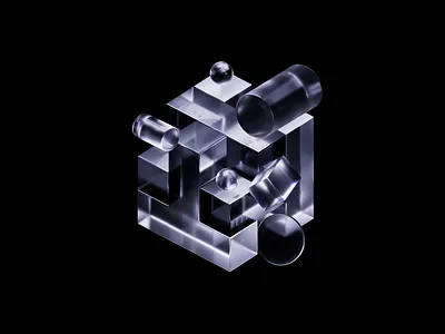 3d Abstract Visual 3d abstract 3d art 3d artist 3d designer 3d illustration 3d visual designer abstract blockchain crypto cube design designer futuristic illustration india lalit ui ui designer visual designer web