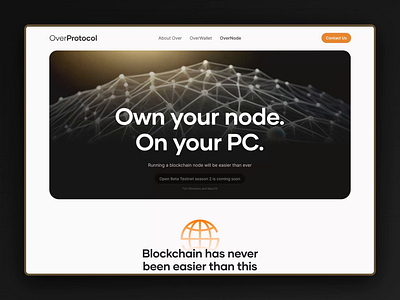 OverNode Website Redesign 3d ai blockchain crypto design futa graphic design illustration landing page light mode logo motion nft node over product ui uiux vector website