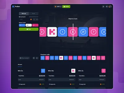 PixBet - Roulette Casino Game blockchain casino casino game crypto crypto casino double game gambling game gaming igaming jackpot game online casino provably fair roulette spin