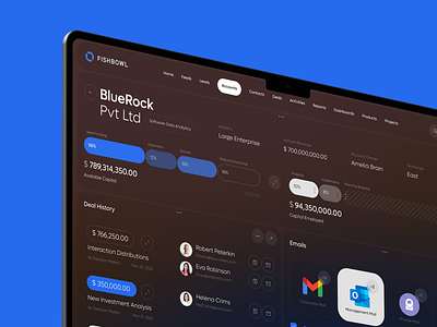 Fishbowl CRM - Business Management Software admin app app design automation b2b business corporate crm dashboard deals design management optimization product design revenue software ui ux web web app