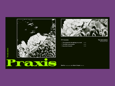 Praxis CD case design band cd free jazz jewel case layout music praxis typography