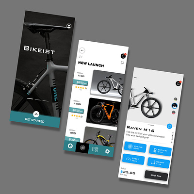 Electric Bike Rental App Design app design graphic design ui ui design