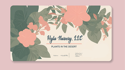 Business Card Design made for Hyla Nursery business card design graphic design
