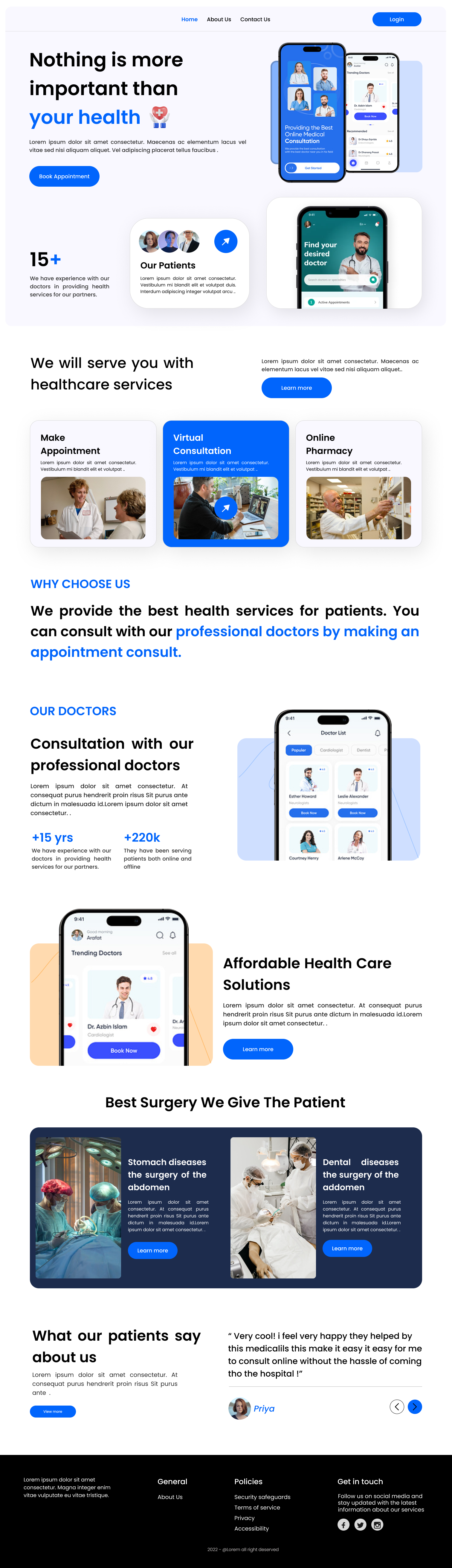 Health Tech Landing Page landing page web design