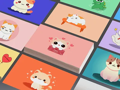 Hello Cat Lover Vector Character illustration 3d animation art character draw graphic design vector