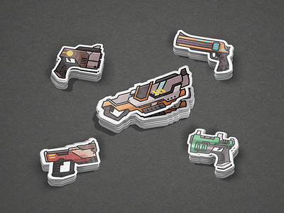 Final Space guns blaster branding design final space graphic design guns icon icon set illustration lancer laser logo pistol sticker mocup syfy vector weapon